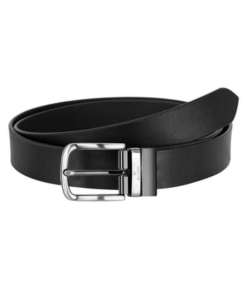 Elliot Black Leather Formal Belt - Free Size
