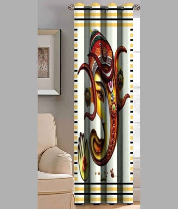 BELLA TRUE Printed Digital Printed Curtain 9 ft Pack of 1 Multicolor