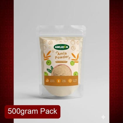 Amlaica Pure Amla Powder (500g) | 100% Natural Vitamin C | Immunity & Digestion Booster