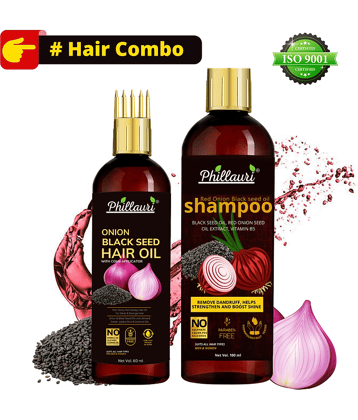 Phillauri Red Onion Black Seed Oil Ultimate Hair Care Kit (Shampoo + Hair Oil)  (2 Items in the set)