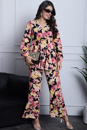 Multi Color Abstract  Printed Viscose Rayon Co-ord Set-s