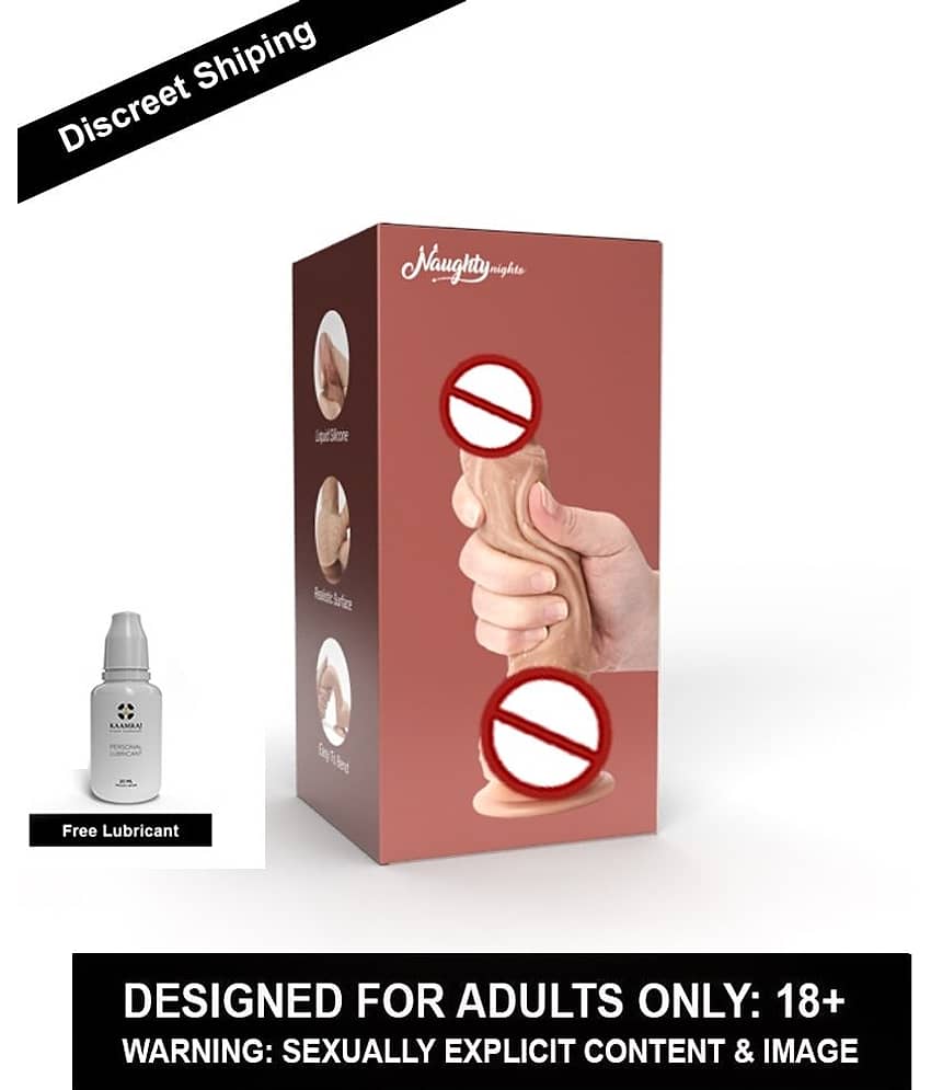 8 Inch Realistic Pink Head Realistic Sexual Penis Toy Dildo Sex Toy For Women By Naughty Nights + Free Lubricant