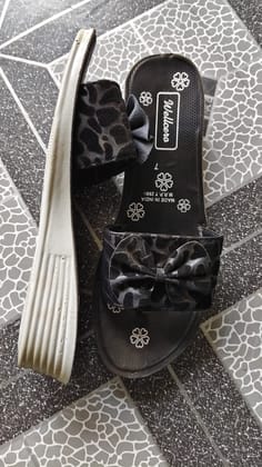 Womens Casual Bow Slide Slipper