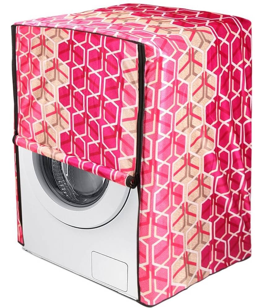 CASA FURNISHING Front Load Washing Machine Cover Compatiable For 7 kg - Pink