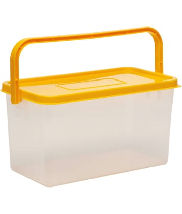 Generic Plastic Pick N Carry Multi-Purpose Round Food Container 3300ml, Yellow, (1U)