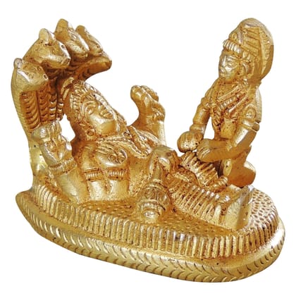 Brass Vishnu Laxmi with Sheshnag Idol - Premium Temple Statue, Height : 2 Inch (BSMAS1050 C)
