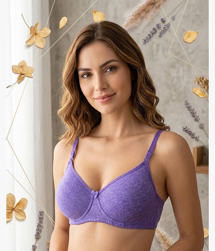 love girl Pack of 1 Cotton Blend Heavily Padded Everyday Bra For Women ( Blue )