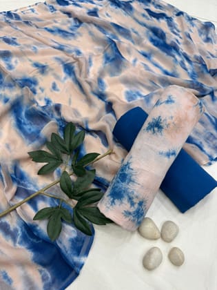 Cotton Suit With Chiffon Dupatta