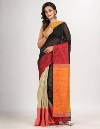 Handloom Mahapaar cotton Silk Saree