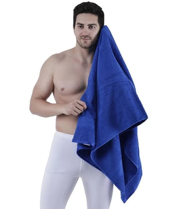 Dollar Cotton Striped 500 -GSM Bath Towel ( Pack of 1 ) - Blue - Blue