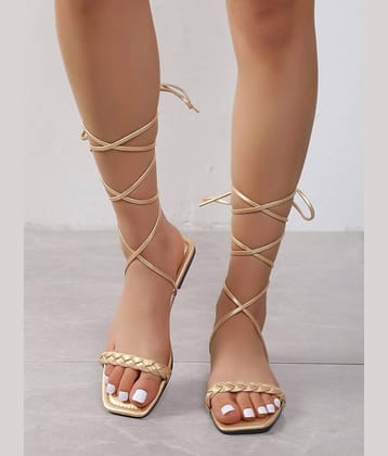 Shoetopia Gold Women's Flats