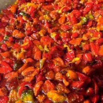 Spicy Red Chili Pickle - 35 kg - One bulk container
