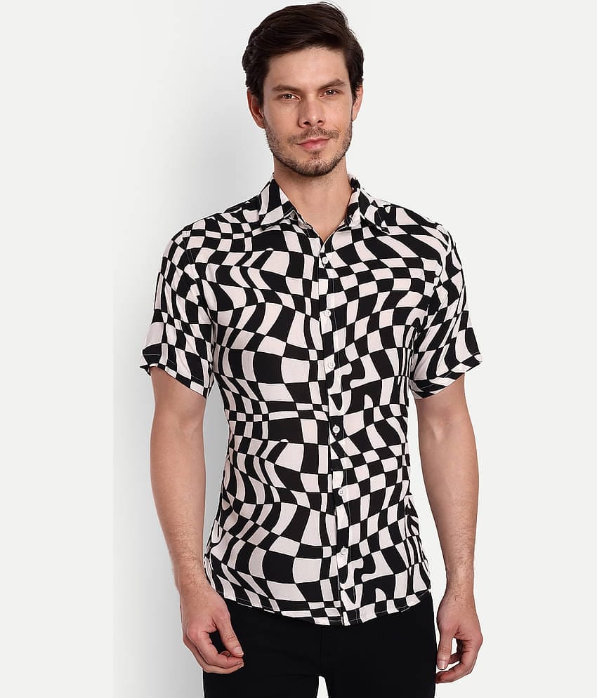 TrendiVastra - Black Viscose Regular Fit Men's Casual Shirt ( Pack of 1 )