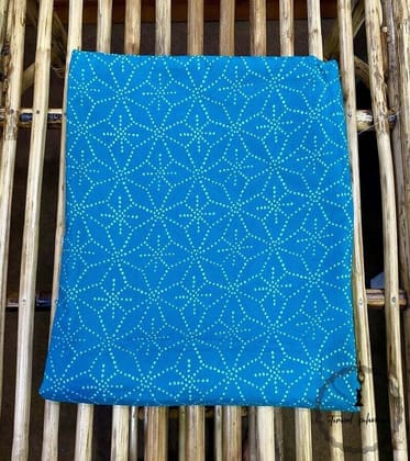 Elegant Unstitched Cotton Fabric for Kurtas-Blue