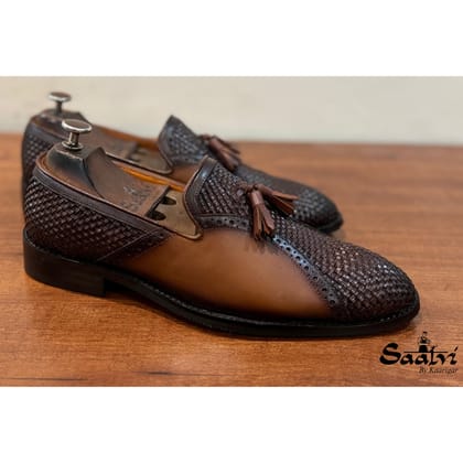 Caruso - Brown Loafers With Tassels-UK5/US6/EU39