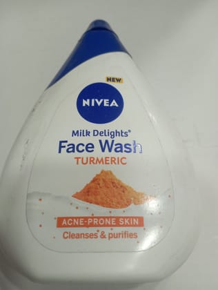 New Nivea Milk delights Face wash Turmeric Acne-prone skin Cleanses & purifies 