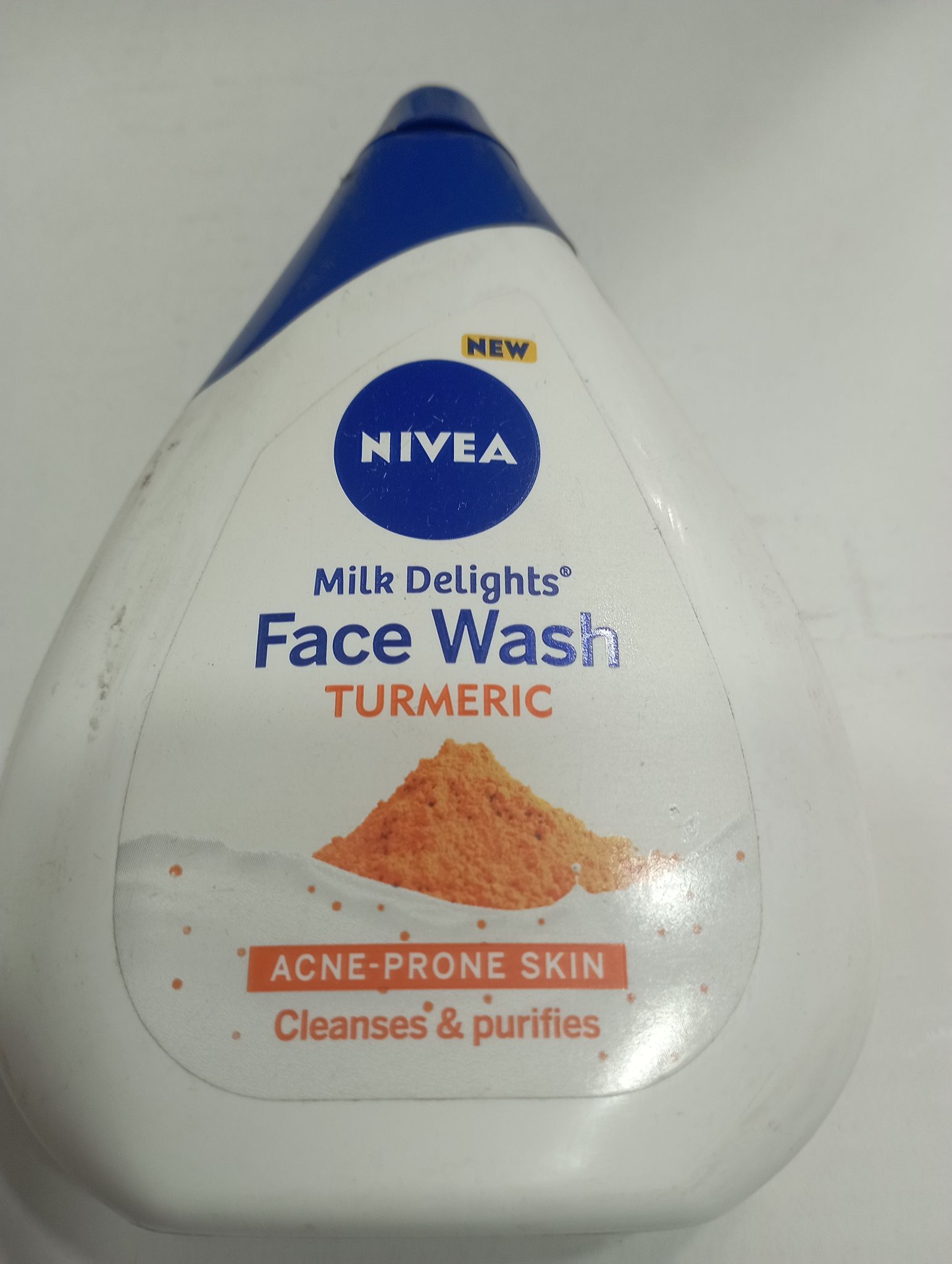 New Nivea Milk delights Face wash Turmeric Acne-prone skin Cleanses & purifies 