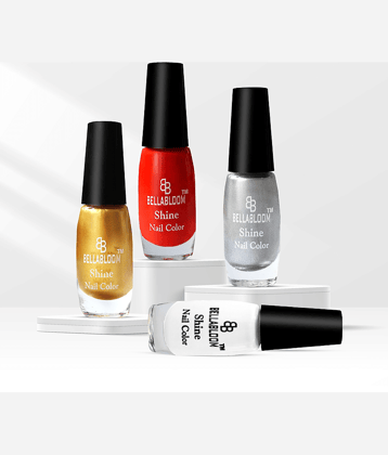 BELLABLOOM Multi Glossy Nail Polish 40 ( Pack of 4 )