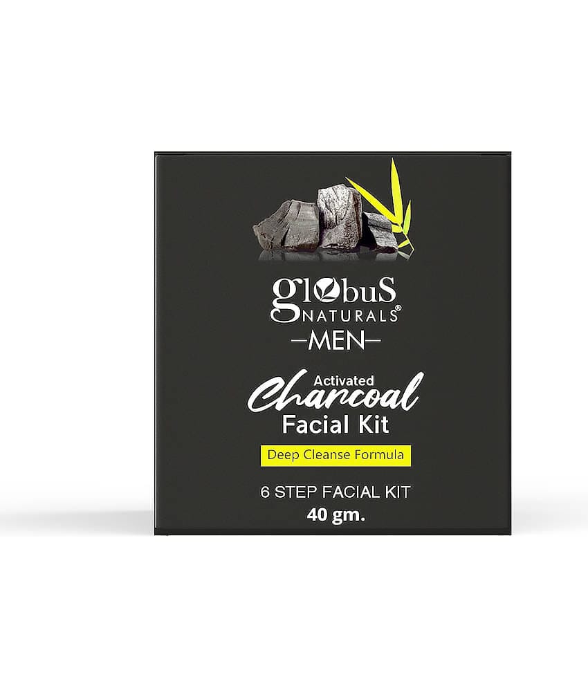 Globus Naturals Men Activated Charcoal Facial Kit, 40gm