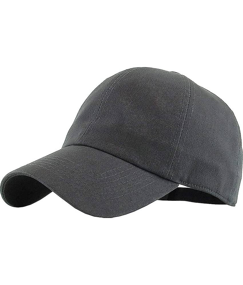 Zacharias - 100% Cotton Gray Men's Cap ( Pack of 1 )