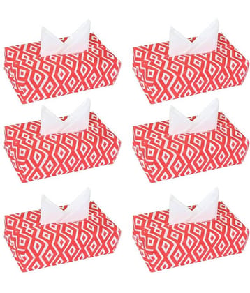 PrettyKrafts Car Tissue Dispenser Plastic Red
