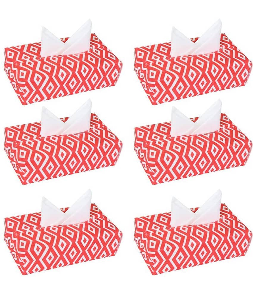 PrettyKrafts Car Tissue Dispenser Plastic Red