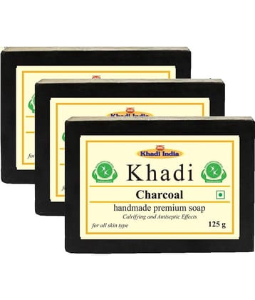 Khadi Herbal Charcoal Soap 375 g Pack of 3