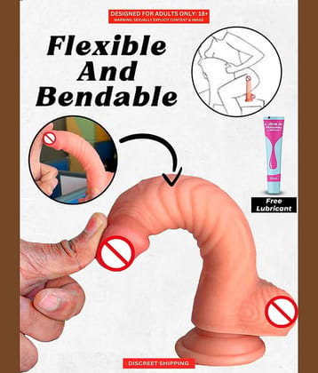 Skin-Safe Flexible Dildo- Allowing to Long lasting Solo Sex Play
