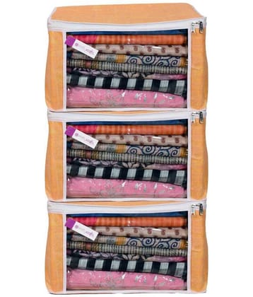 PrettyKrafts Set of 3 Jute Orange Blanket Cover