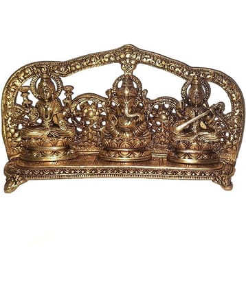 Spherulemuster - Lakshmi Ganesha Saraswati Aluminium Idol