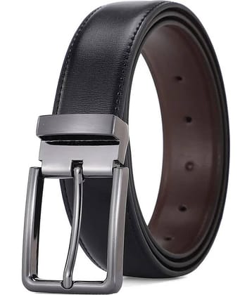 SILKSHOPPING - Black Faux Leather Men's Formal Belt ( Pack of 1 )