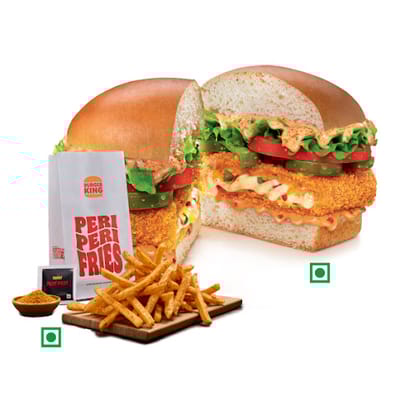 Hot'N'Saucy Burger+Peri Peri Fries(M).
