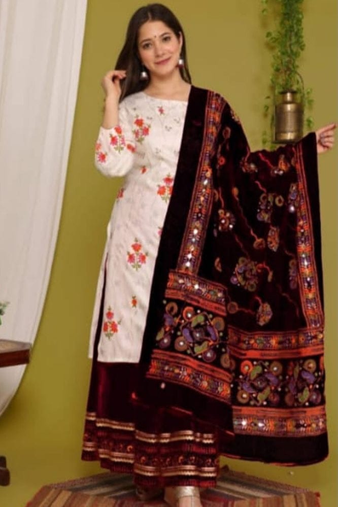kurta palazzo set with dupatta-S-36