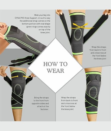 JUSTIFIT Unisex Knee Straps Single Green ( L - Size )