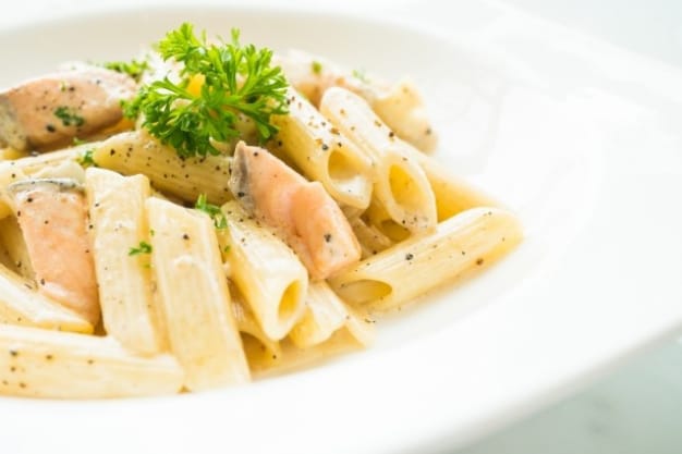 Veg penne alfredo