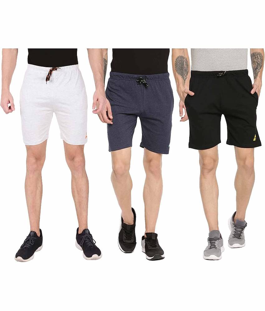 Ardeur - Cotton Blend Multicolor Men's Shorts ( Pack of 3 )