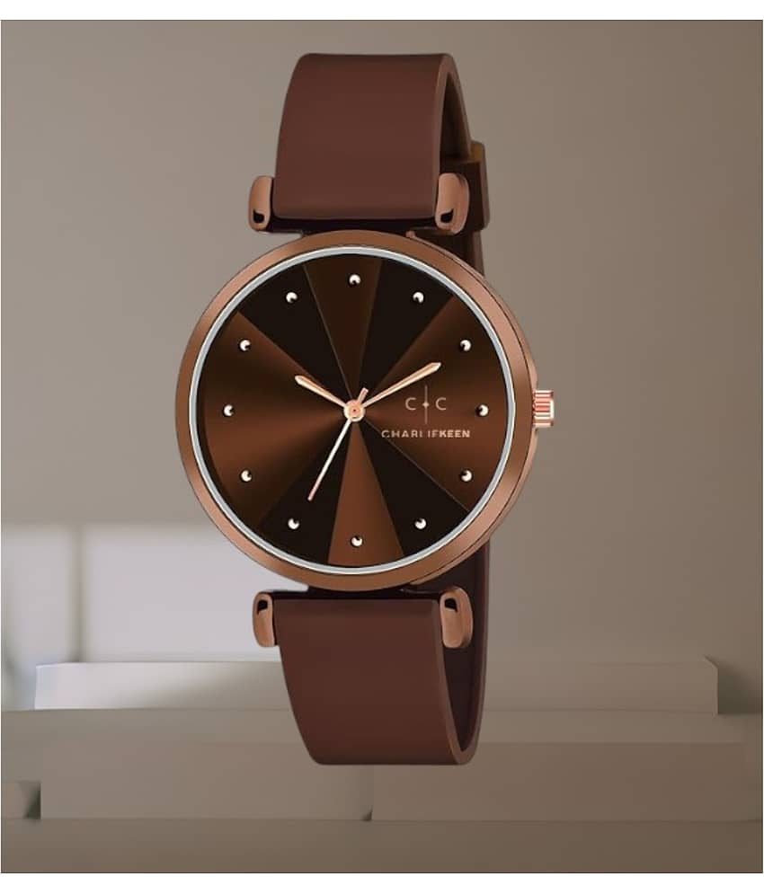 CHARLIEKEEN Brown Silicon Analog Womens Watch
