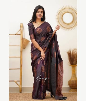 fab woven Art Silk Woven Saree With Unstitched Blouse Piece ( Green )