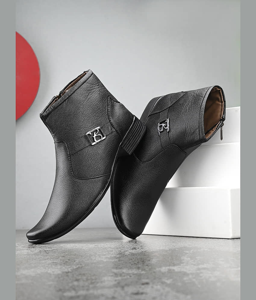 KARADDI Black Men's Casual Boots