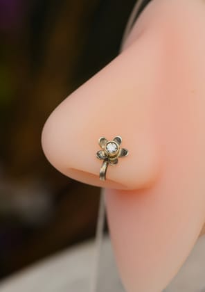 Mogra Silver Clip On Nose Pin