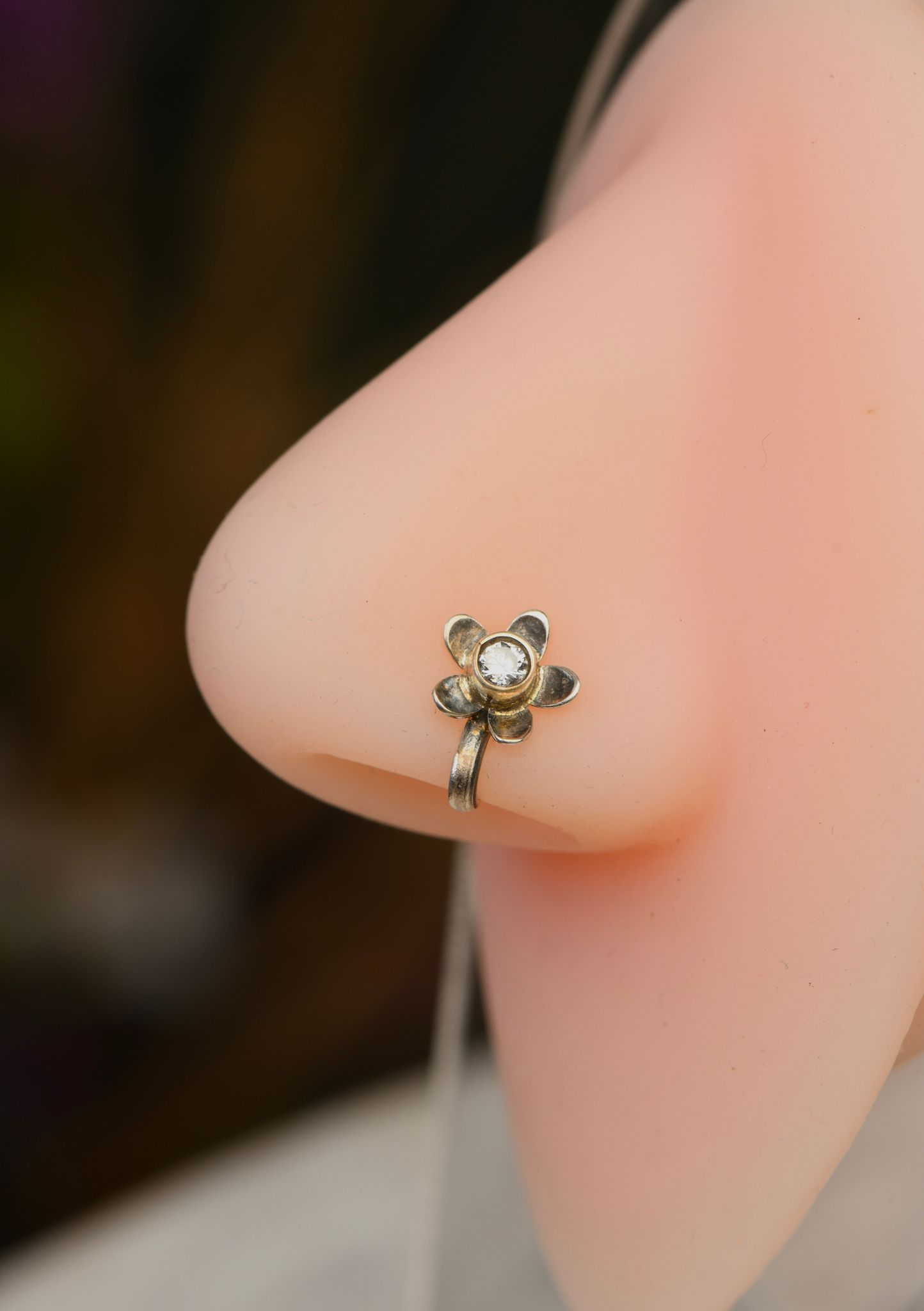 Mogra Silver Clip On Nose Pin