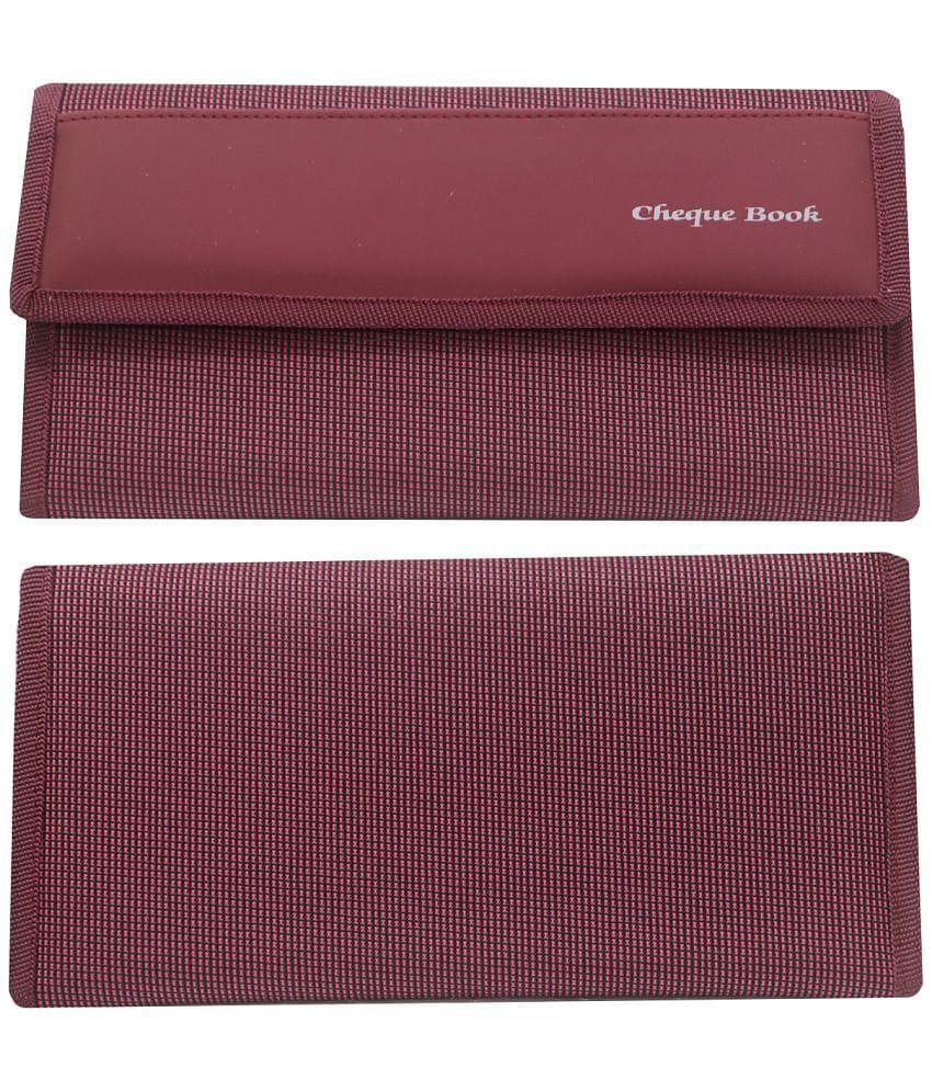 Sb Grand Fabric Pink Cheque Book Holder - Pink