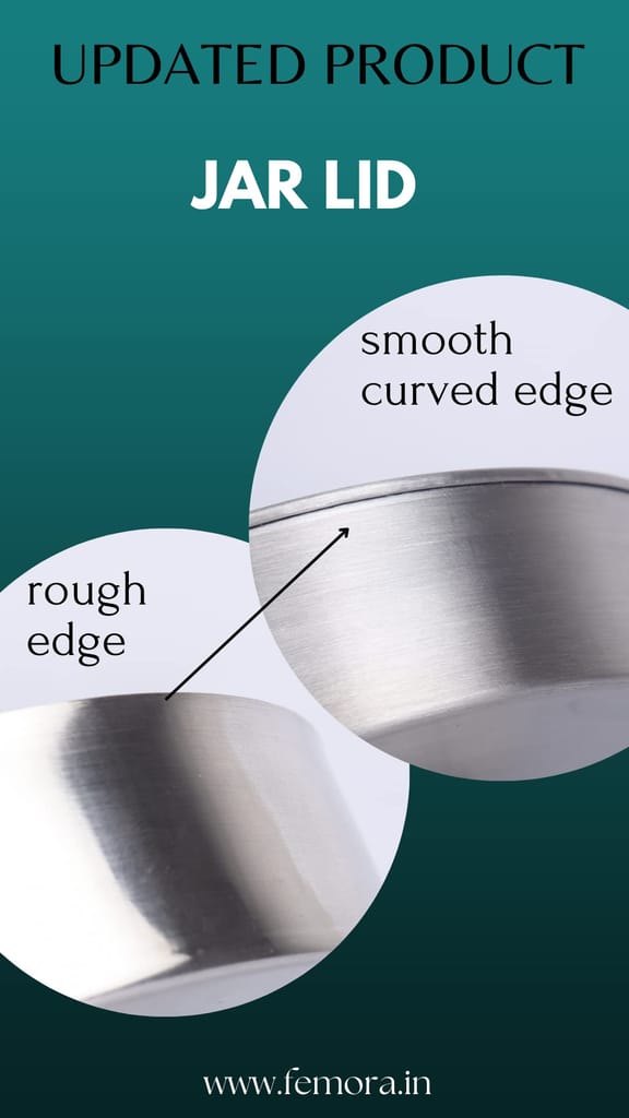 Femora Femora Glass Window Jars for Kitchen Storage Kitchen Storage Jars with Glass Window, 1300 ml, Set of 2