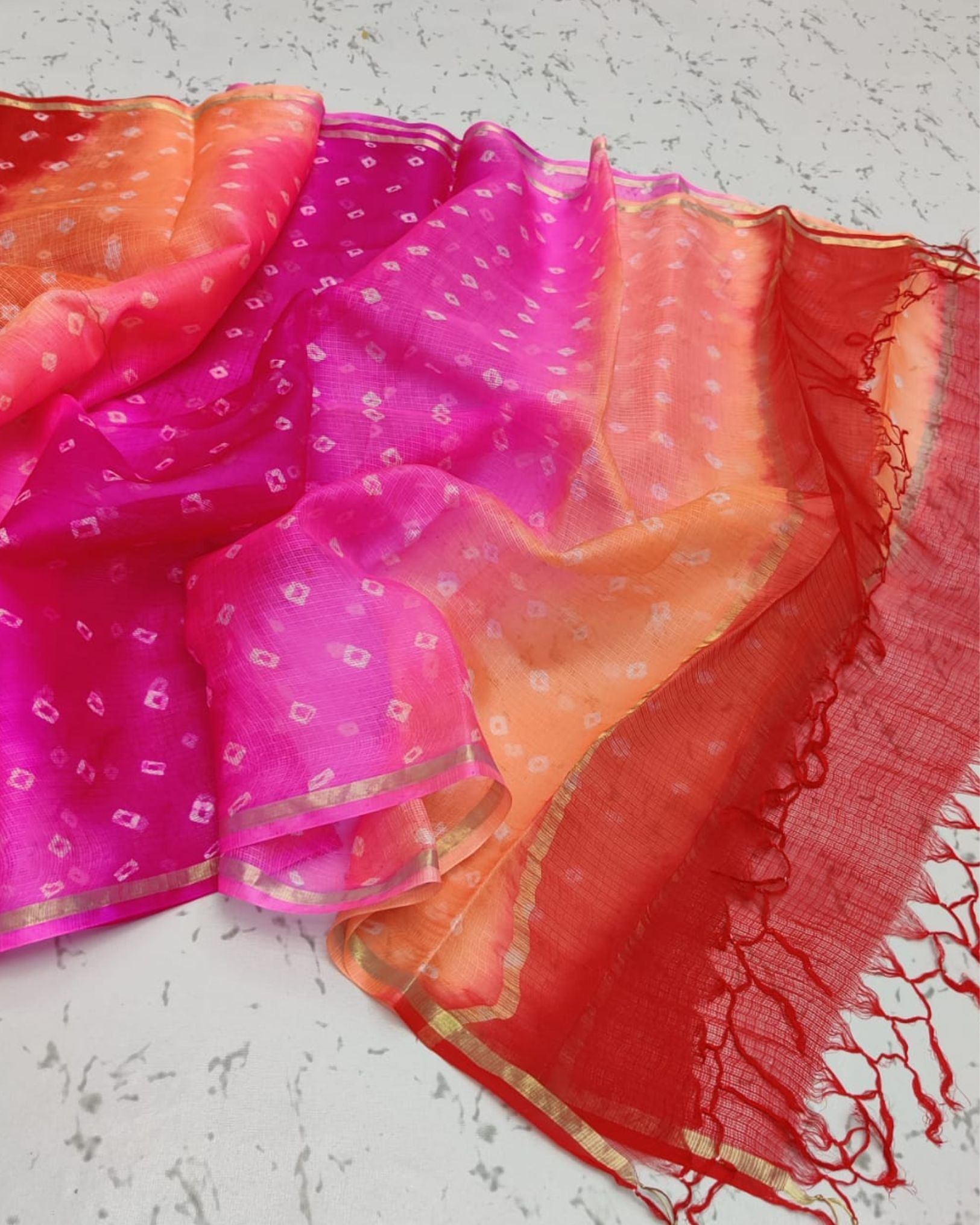 Dye & Drape Pure Silk Kota Elegant Multicolor Dupatta