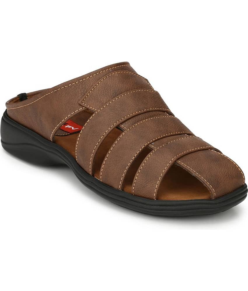 Fashion Victim 502 Brown Synthetic Leather Sandals