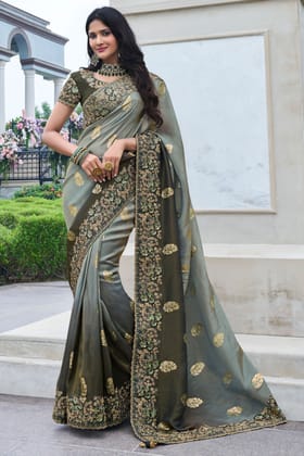 2-Tone Pure Tissue Silk Saree 2-Tone Pure Tissue Silk Saree