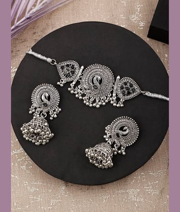 Sunhari Jewels Black Alloy Necklace Set ( Pack of 1 )