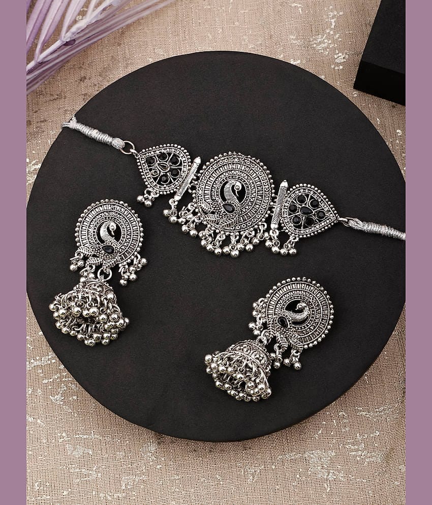 Sunhari Jewels Black Alloy Necklace Set ( Pack of 1 )