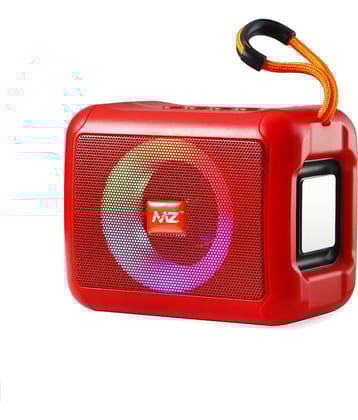 MZ M408SP 5 W Bluetooth Speaker Bluetooth V 5.0 with SD card Slot Playback Time 6 hrs Red