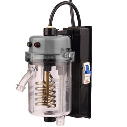 Mr.SHOT® 2.O VIKRAM - Runner | Non-Flammable Transparent Polycarbonate | India's 1st 2-in-1 Instant Water Heater for Drinking & Bathing | Dual Thermostat | Built with 16A MCB | DARK GREY Mr.SHOT® 2.O VIKRAM - Runner | Non-Flammable Transparent Polycarbon
